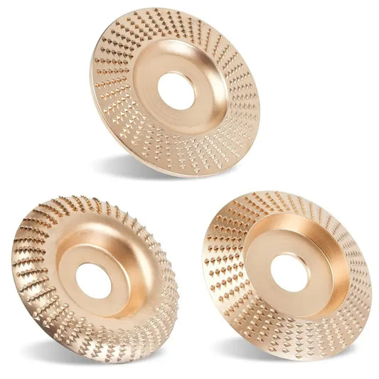 3PCS Tungsten Wood Carving Disc Set for Angle Grinder