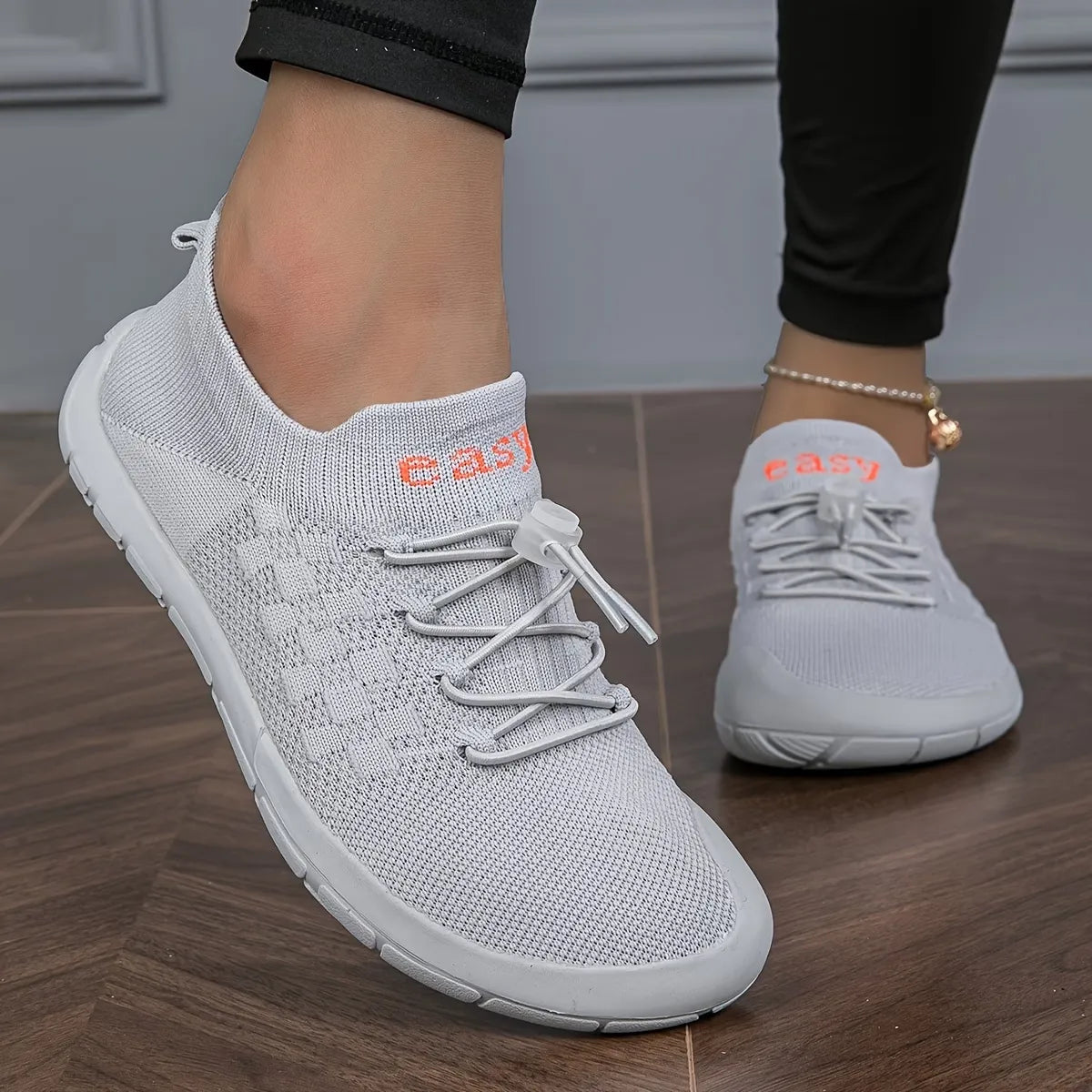 Women’s Wide-Toe Slip-On Walking Sneakers