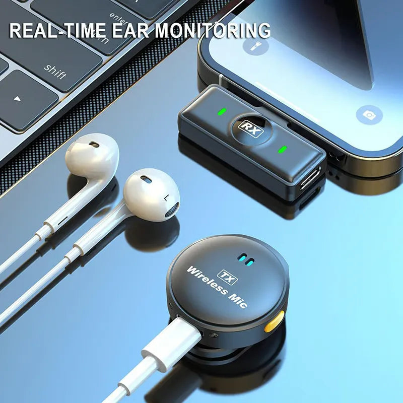 Wireless Lavalier Microphone Set with Charging Case