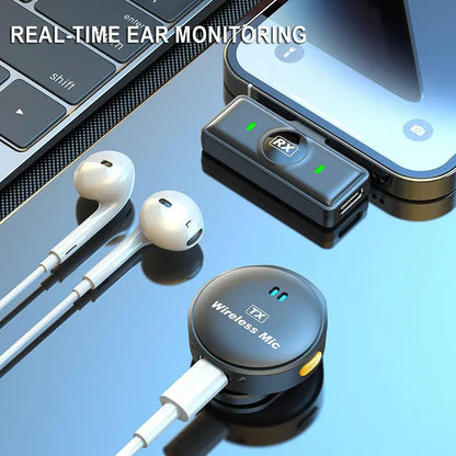 Wireless Lavalier Microphone Set with Charging Case