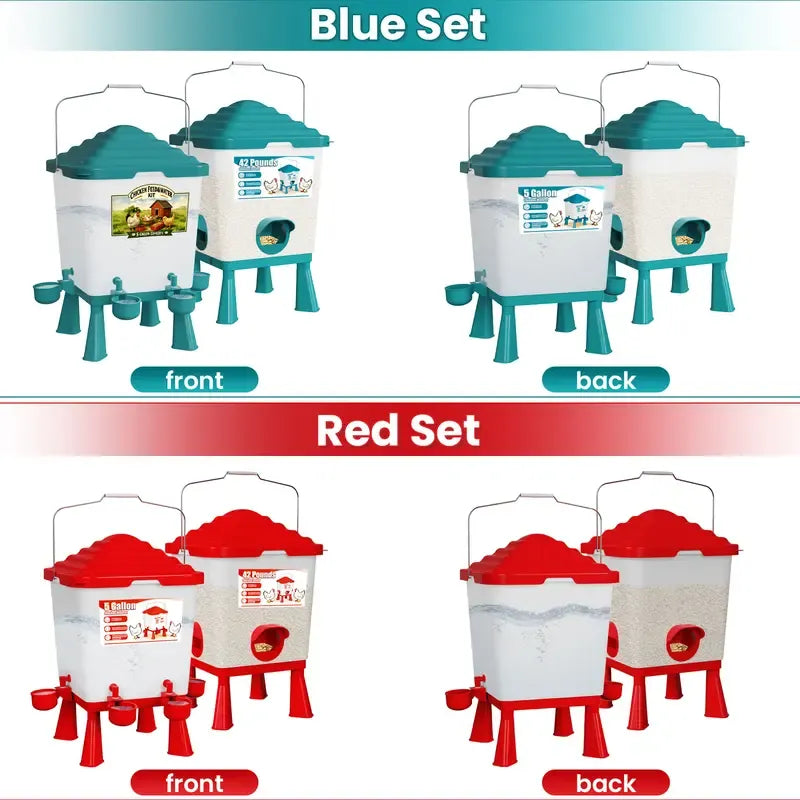 Complete Poultry Feeder & Waterer Set