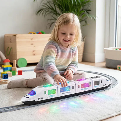 Electric Light-Up Bullet Train Toy