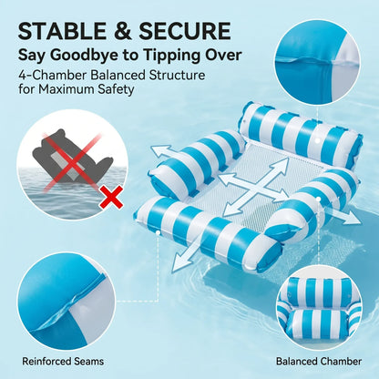 4-in-1 Inflatable Pool Float Hammock