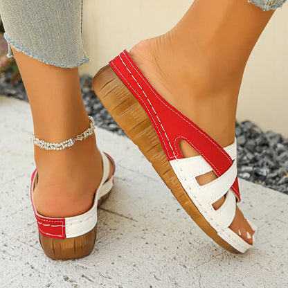 Women’s Cross Strap Comfort Slide Sandals