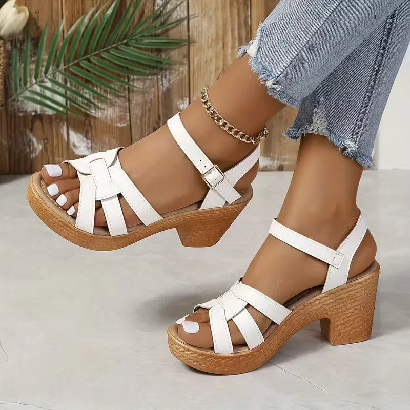 Women’s Buckle Strap Wedge Heel Sandals