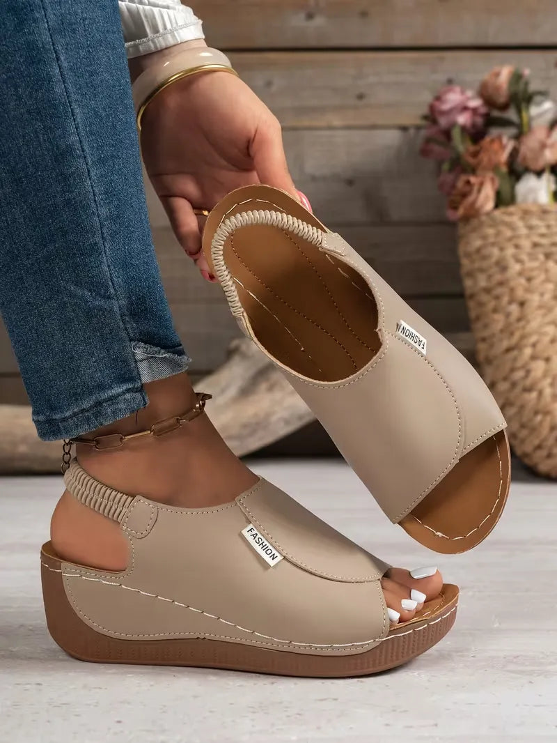 Women’s Open-Toe Slingback Wedge Sandals