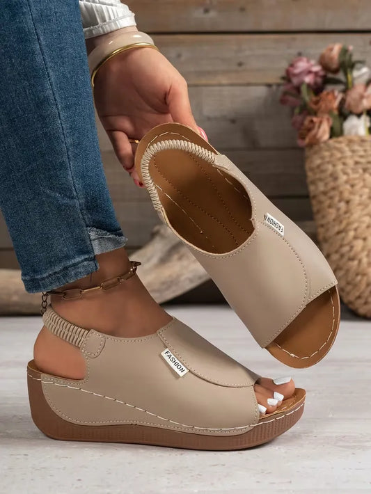 Women’s Open-Toe Slingback Wedge Sandals
