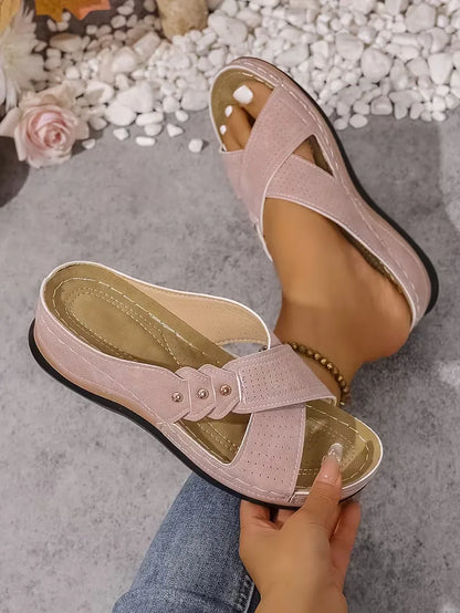 Women’s Cutout Slip-On Comfort Sandals