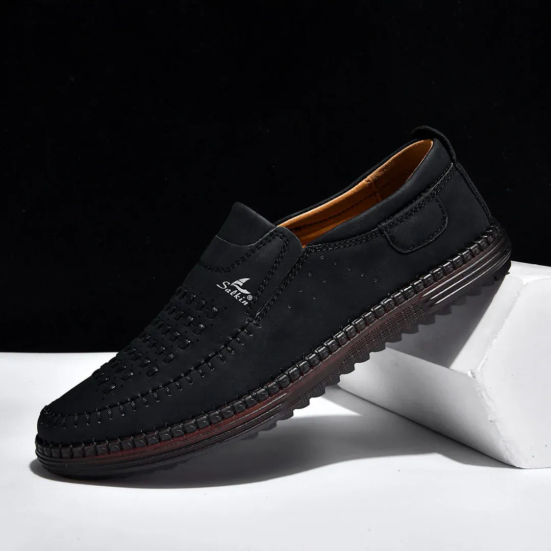 Men’s Leather-Look Slip-On Loafers