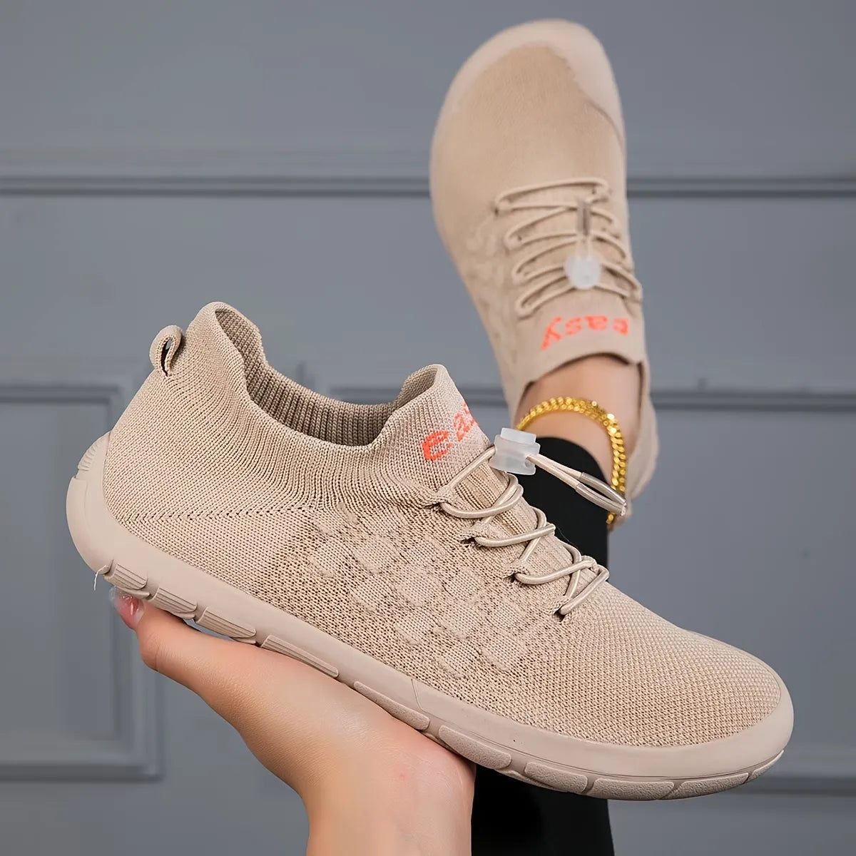 Women’s Wide-Toe Slip-On Walking Sneakers
