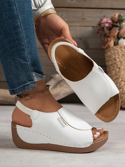 Women’s Open-Toe Slingback Wedge Sandals