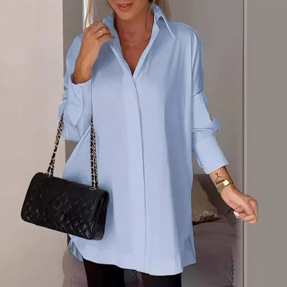 Women’s Oversized Button-Up Long Shirt