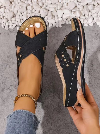 Women’s Cutout Slip-On Comfort Sandals