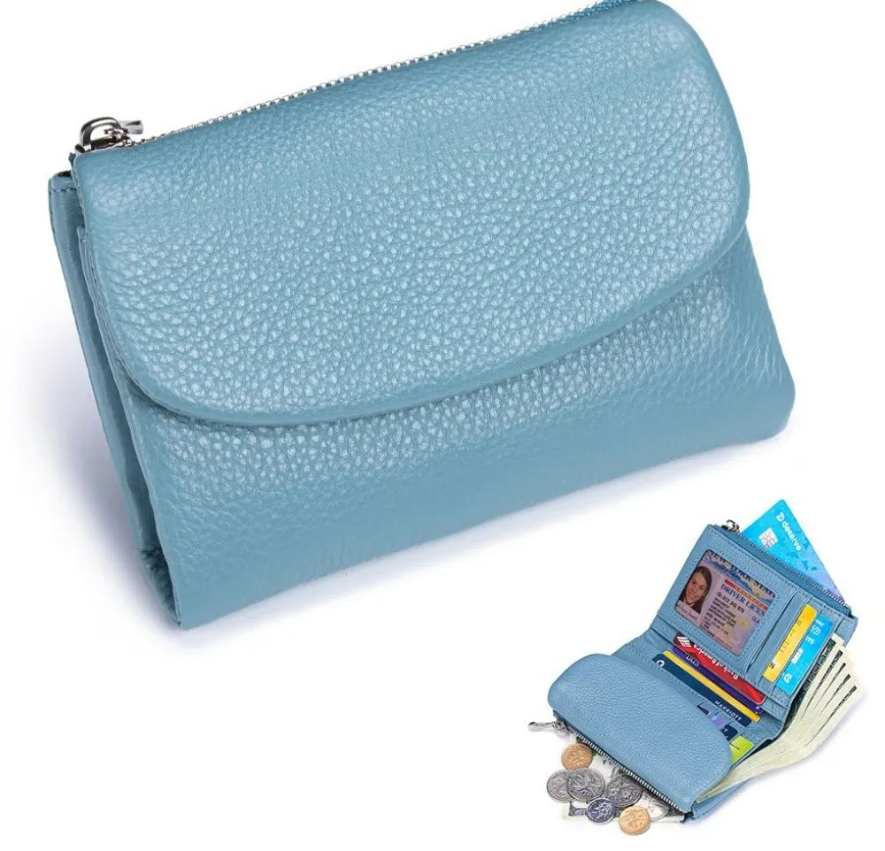 Unisex Pebble Leather-Look RFID Wallet