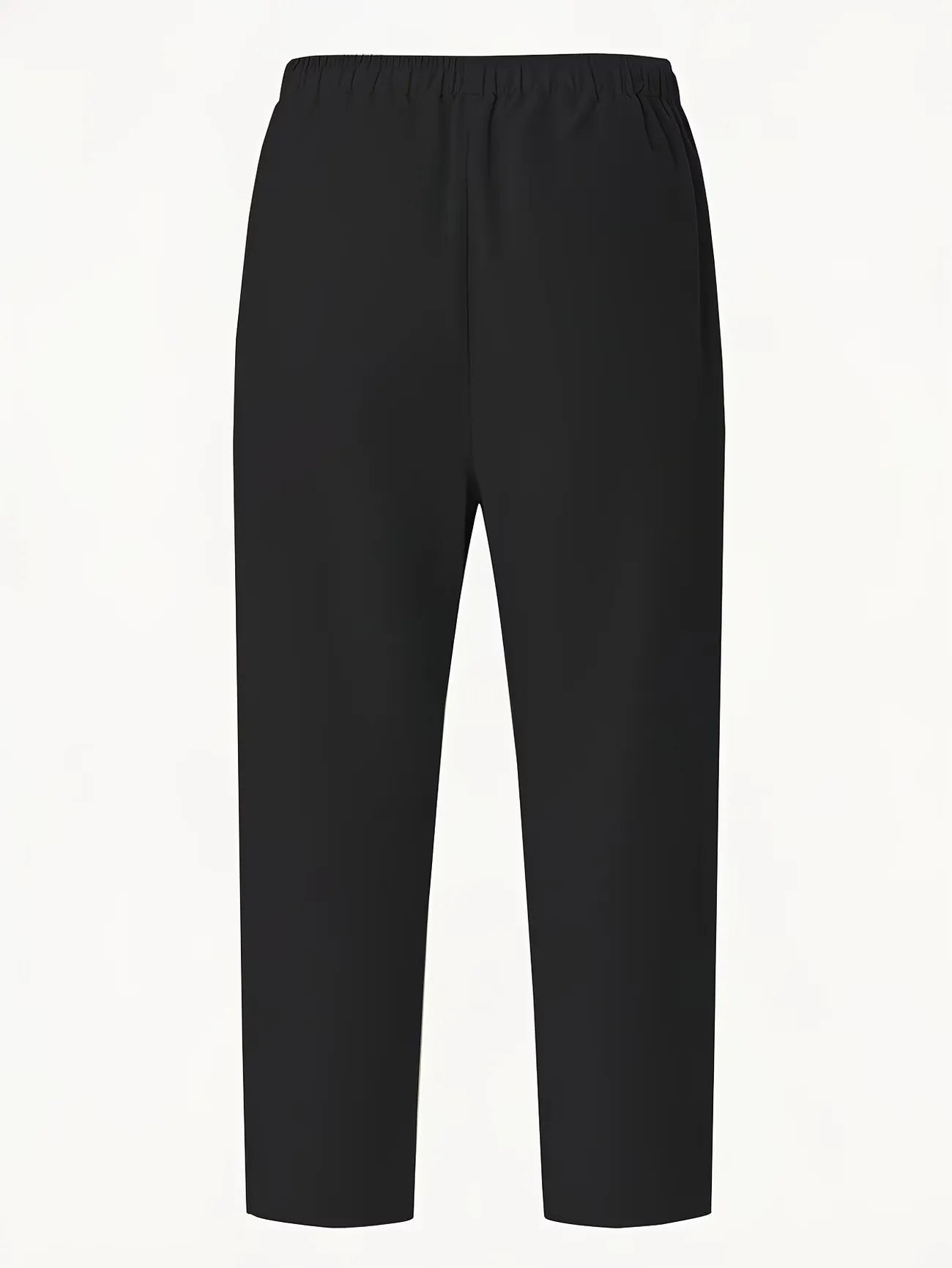 Women's Elastic Waist Straight-Leg Ankle Pants