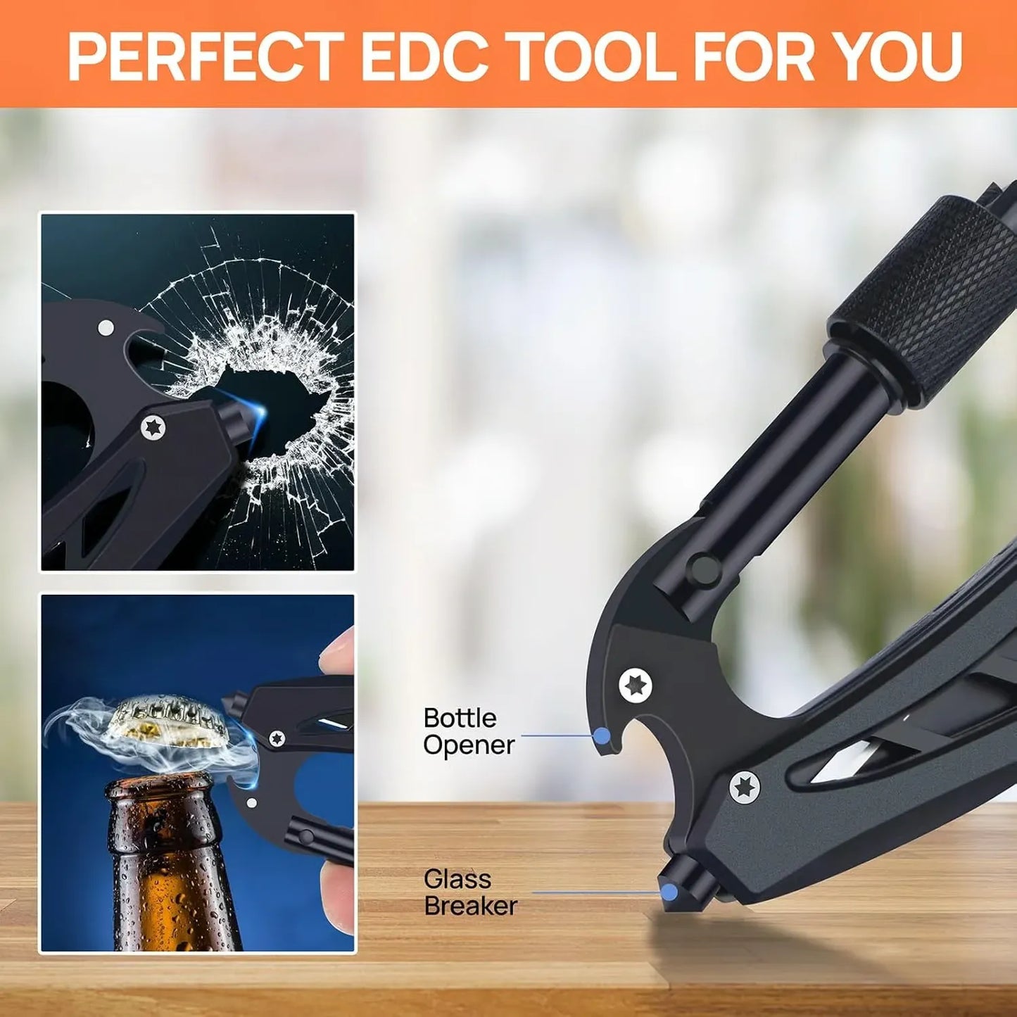 Carabiner EDC Multi-Tool Keychain