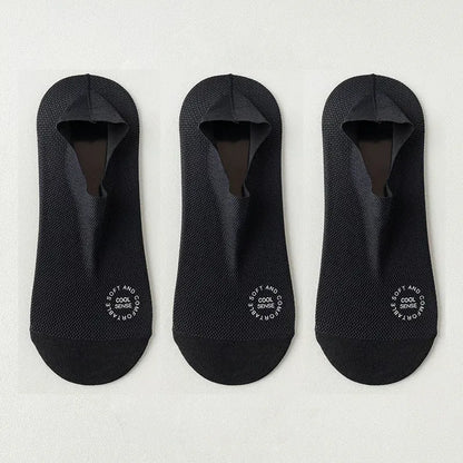 3-Pair Unisex No-Show Grip Socks