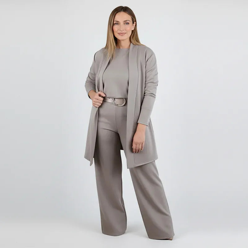 Women’s Three-Piece Cardigan Pants Set
