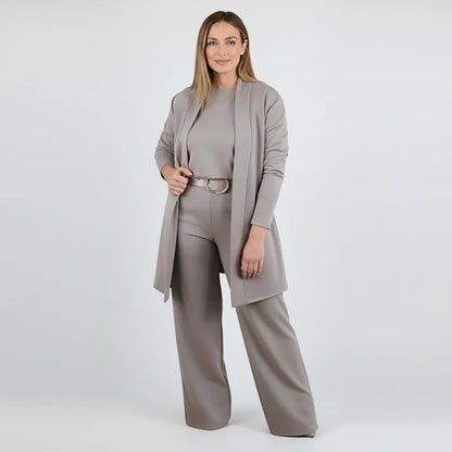 Women’s Three-Piece Cardigan Pants Set