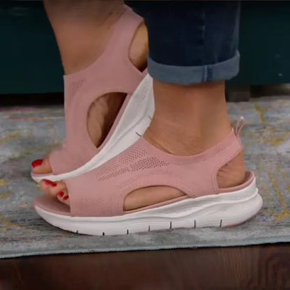 Women’s Breathable Knit Cutout Platform Sandals