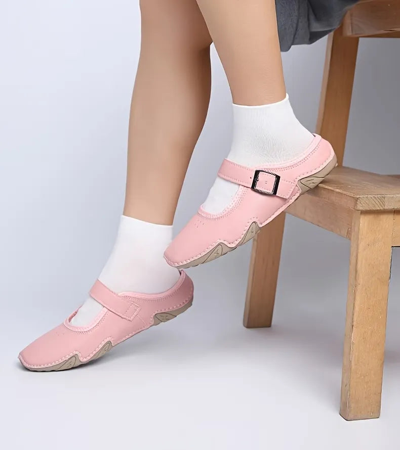 Women’s Buckle Strap Closed-Toe Mule Slippers