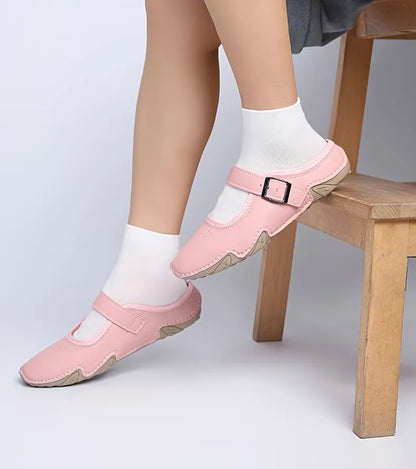 Women’s Buckle Strap Closed-Toe Mule Slippers
