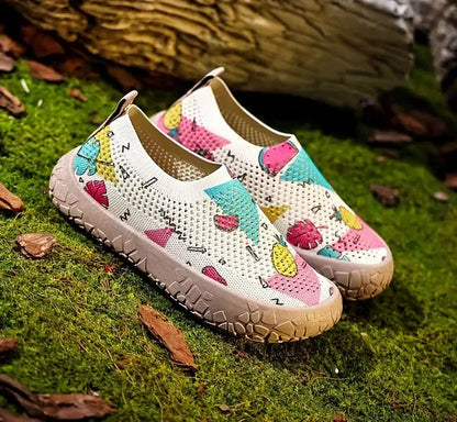 Women's Printed Knit Slip-On Shoes