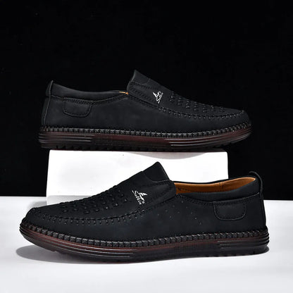 Men’s Leather-Look Slip-On Loafers