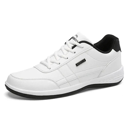 Men’s Casual Lace-Up Leather-Look Sneakers