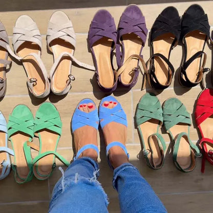 Women’s Crisscross Ankle Strap Flat Sandals