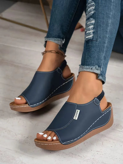Women’s Open-Toe Slingback Wedge Sandals