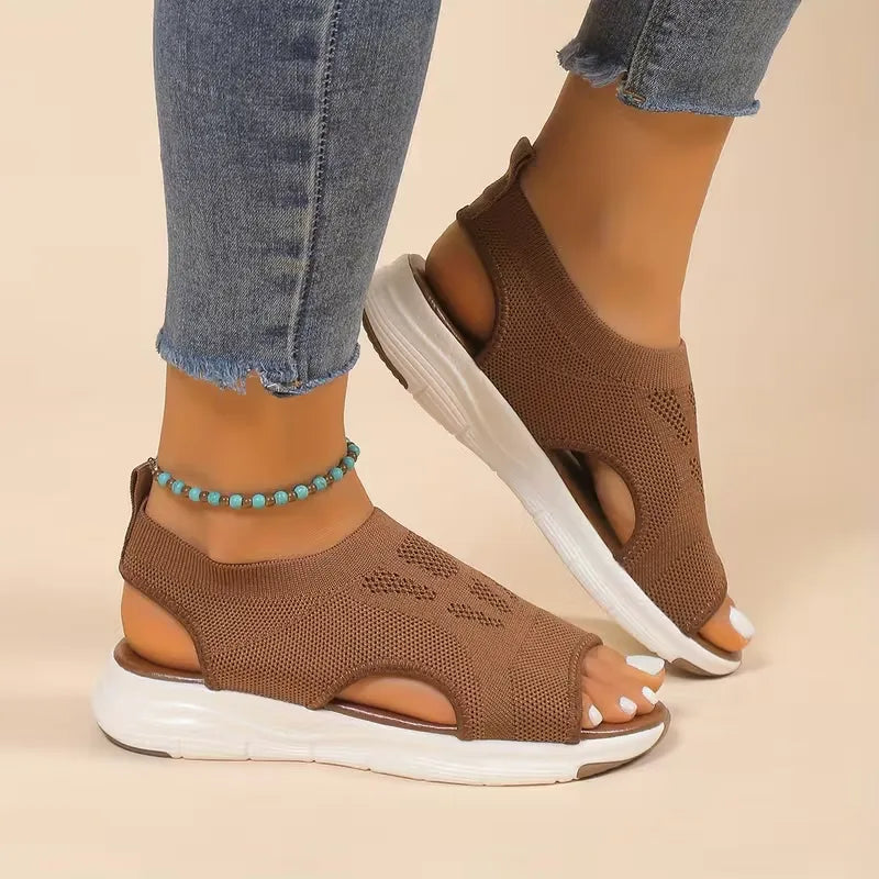 Women’s Breathable Knit Cutout Platform Sandals
