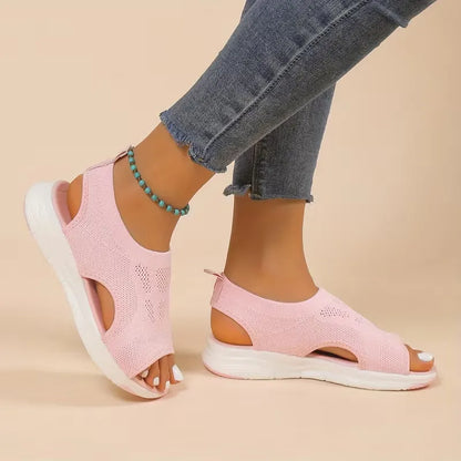Women’s Breathable Knit Cutout Platform Sandals