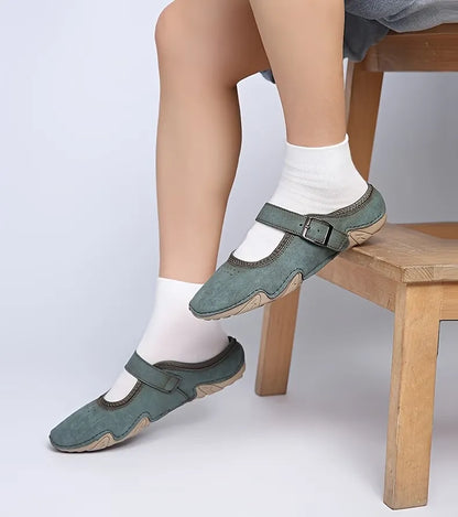 Women’s Buckle Strap Closed-Toe Mule Slippers
