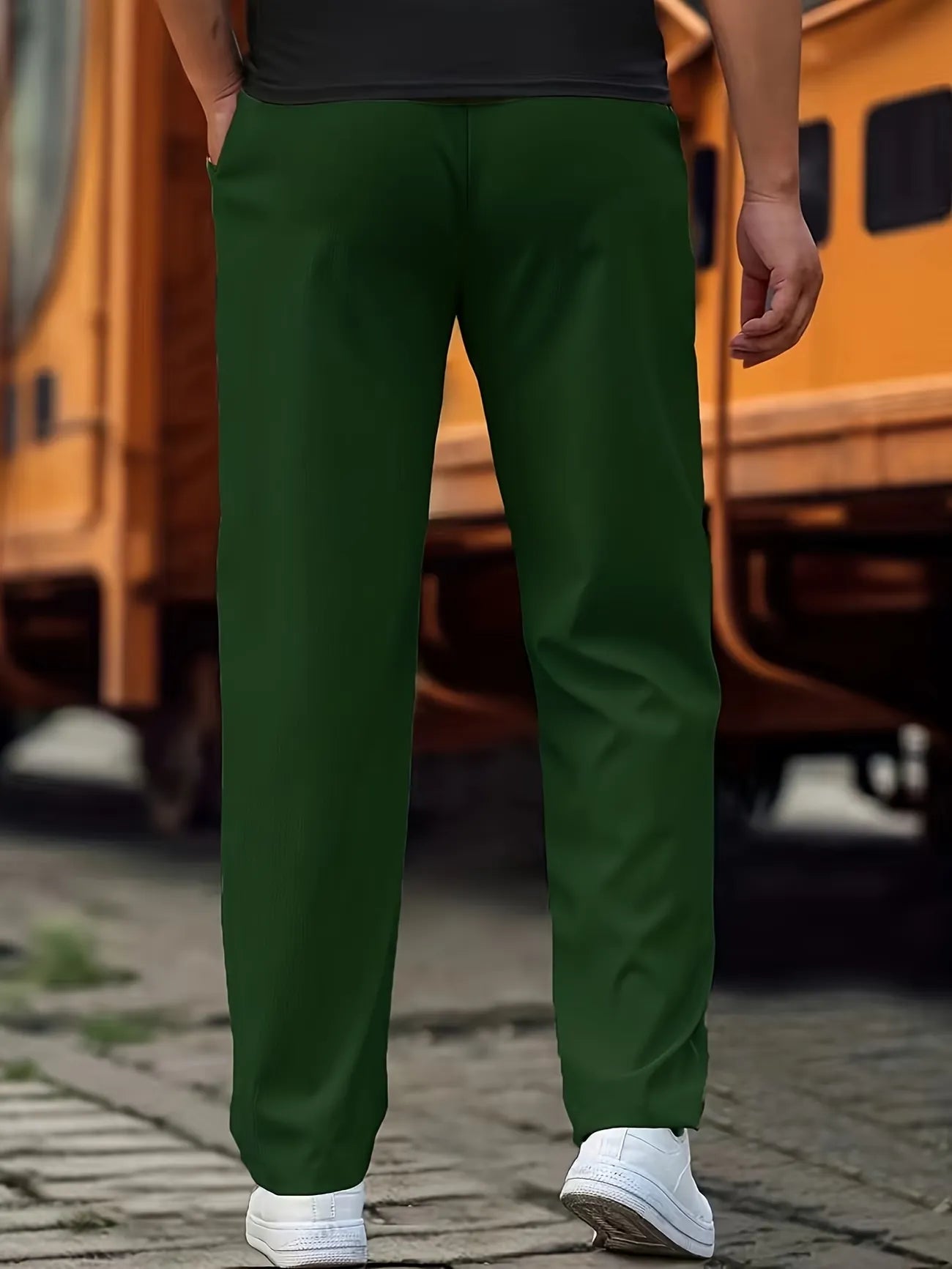 Men's Drawstring Straight-Leg Casual Pants