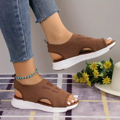 Women’s Breathable Knit Cutout Platform Sandals