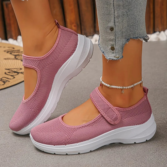 Women's Knit Mary Jane Walking Shoes