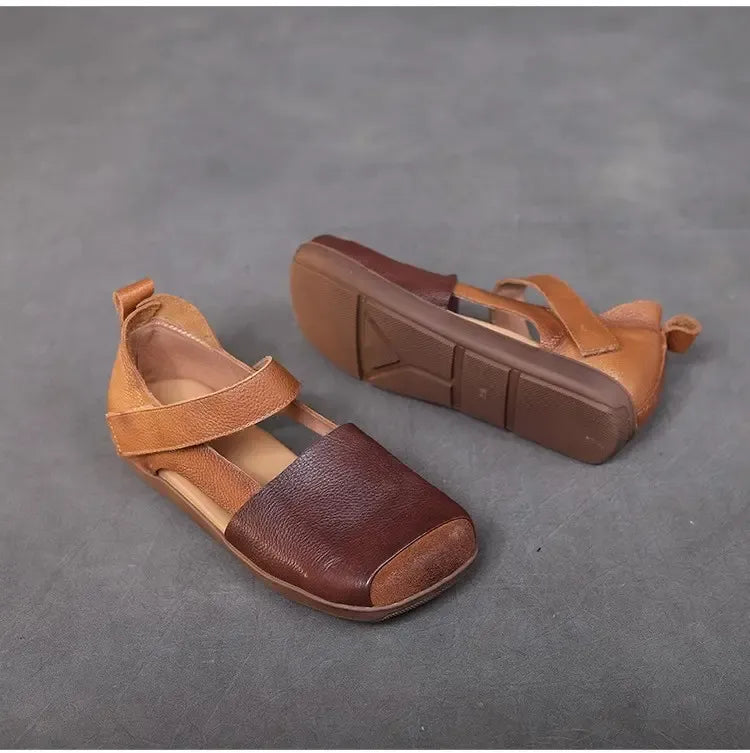 Women’s Colorblock Hook-and-Loop Closed-Toe Sandals