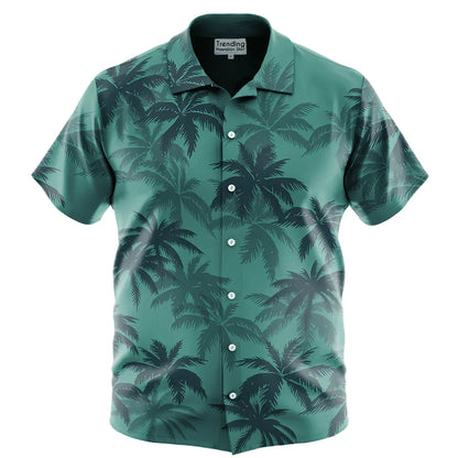 Men’s Tropical Palm Shirt & Shorts Set