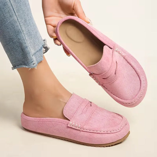Women’s Suede-Look Slip-On Loafer Mules