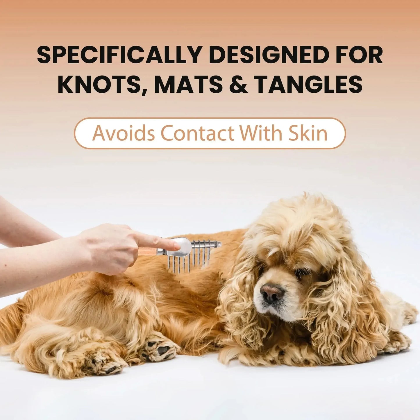 Dog Dematting Brush & Undercoat Rake for Tangles & Mats