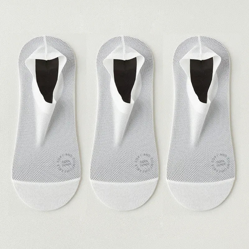 3-Pair Unisex No-Show Grip Socks