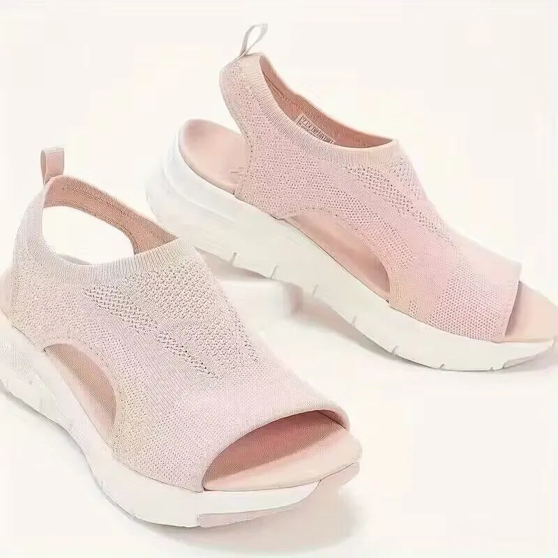 Women’s Breathable Knit Cutout Platform Sandals