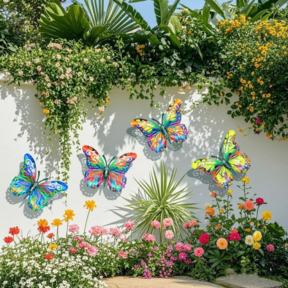 Colorful Butterfly Metal Wall Decor Set
