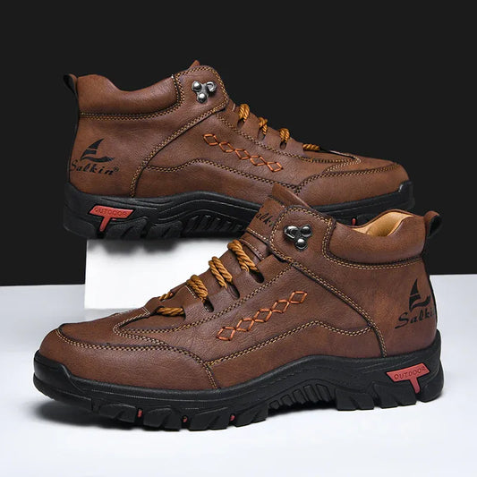 Men’s Rugged Lace-Up Comfort Walking Shoes
