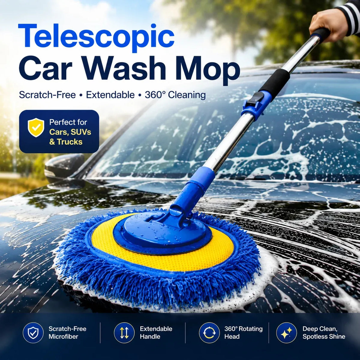 Long Handle Car Wash Mop