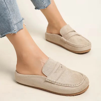 Women’s Suede-Look Slip-On Loafer Mules