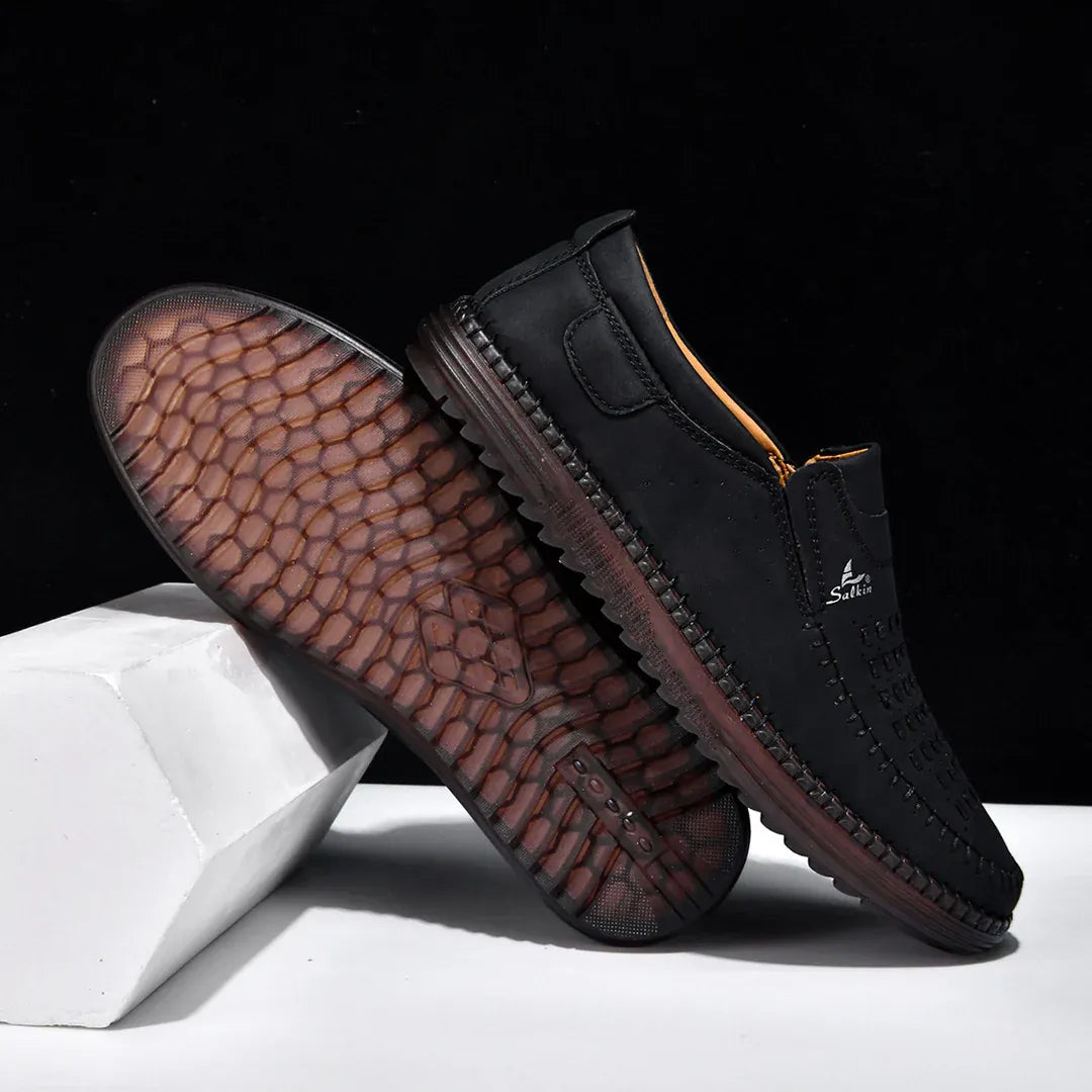Men’s Leather-Look Slip-On Loafers