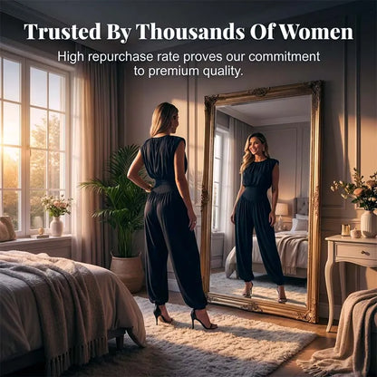 High Waist Sleeveless Harem Jumpsuit