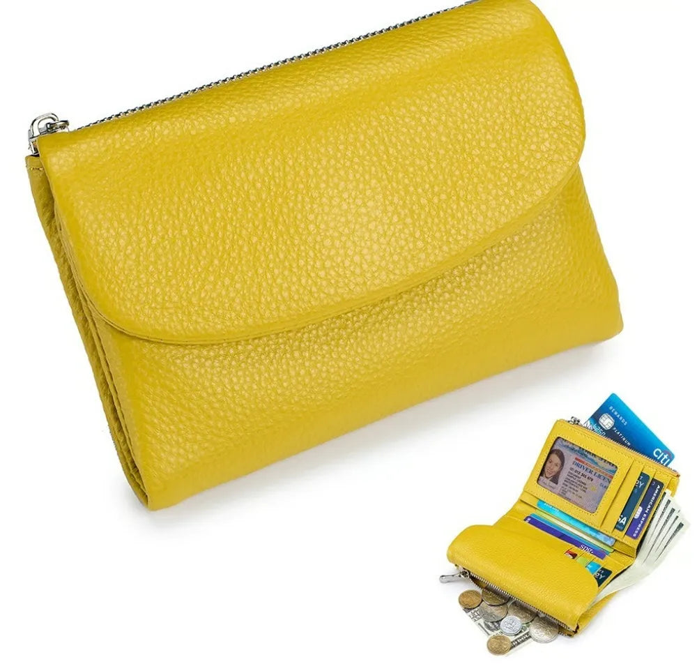 Unisex Pebble Leather-Look RFID Wallet